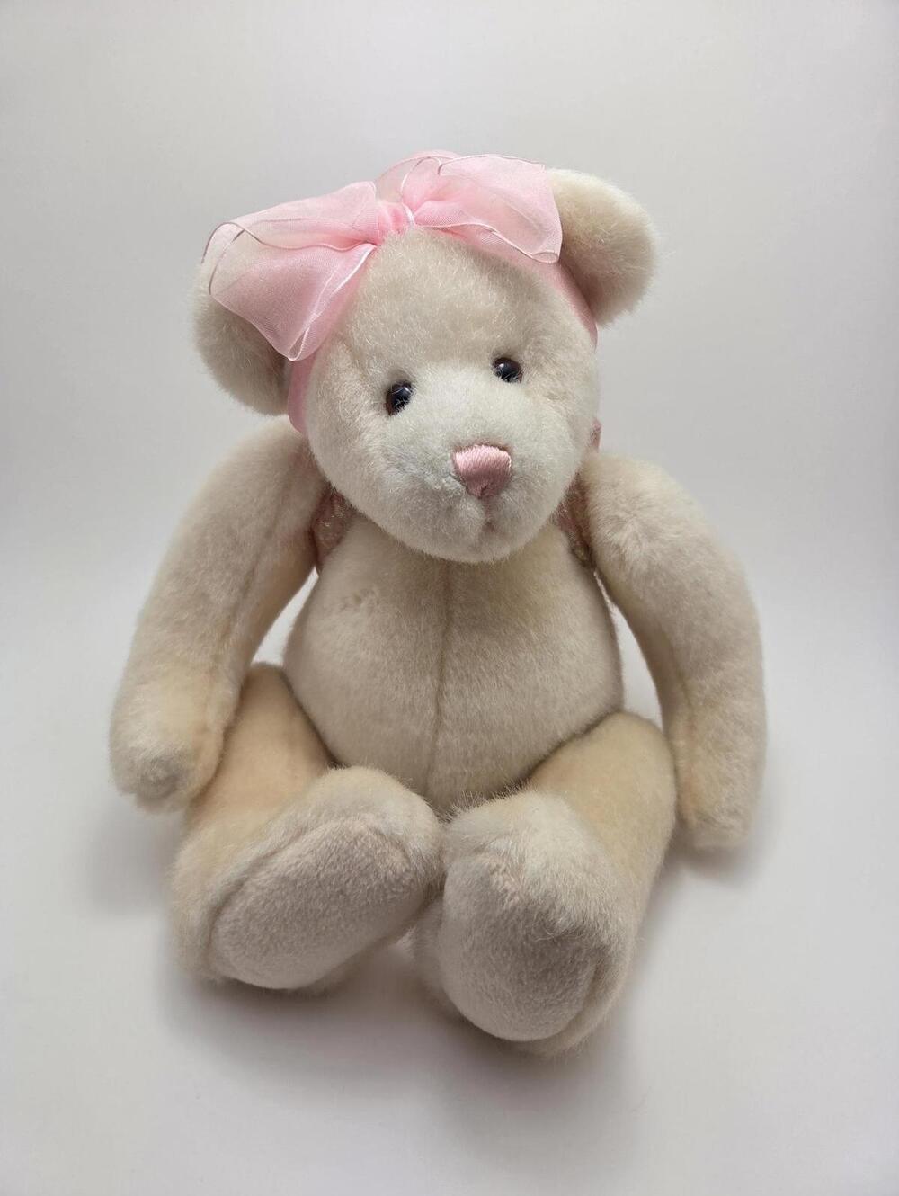 Gund Teddy Bear With Backpack Pink Bow Plush Stuffed Animal (14 inch)